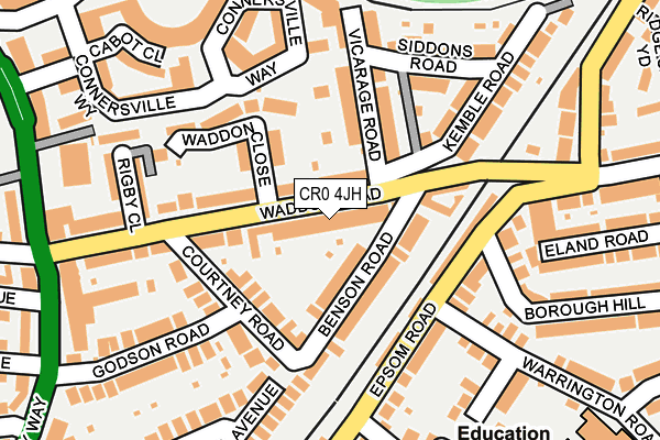 CR0 4JH map - OS OpenMap – Local (Ordnance Survey)