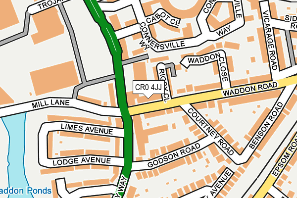 CR0 4JJ map - OS OpenMap – Local (Ordnance Survey)