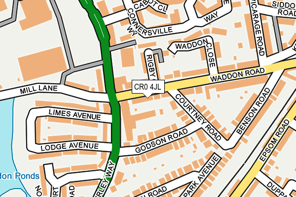 CR0 4JL map - OS OpenMap – Local (Ordnance Survey)