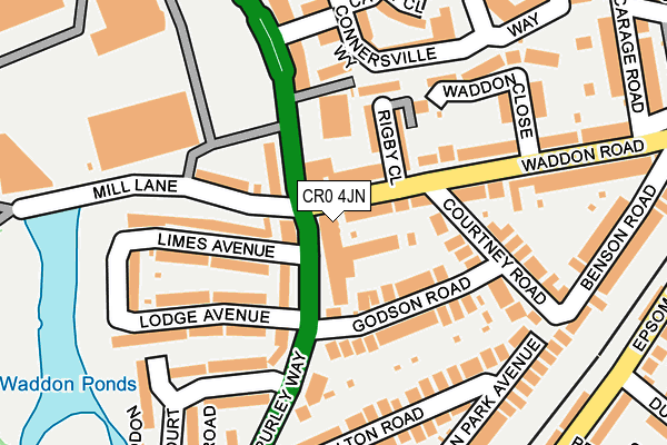 CR0 4JN map - OS OpenMap – Local (Ordnance Survey)