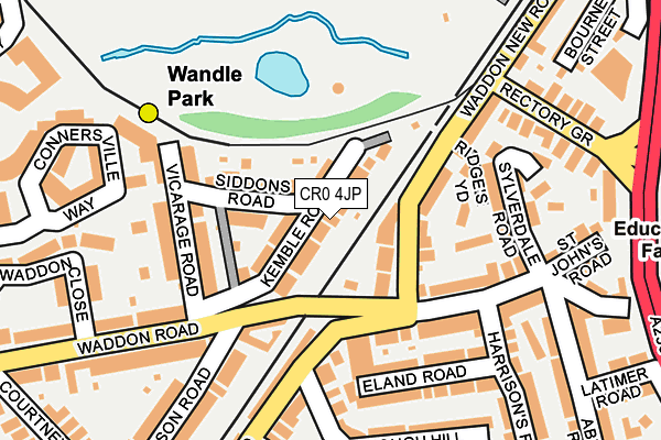 CR0 4JP map - OS OpenMap – Local (Ordnance Survey)