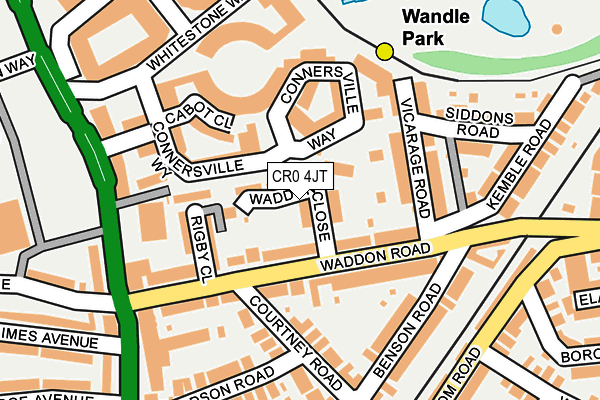 CR0 4JT map - OS OpenMap – Local (Ordnance Survey)