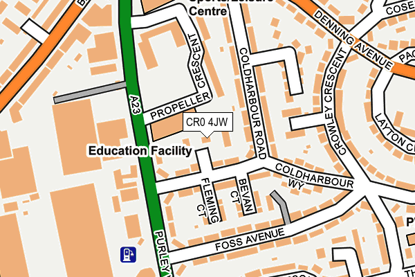 CR0 4JW map - OS OpenMap – Local (Ordnance Survey)