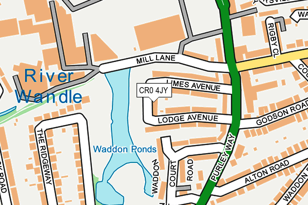 CR0 4JY map - OS OpenMap – Local (Ordnance Survey)