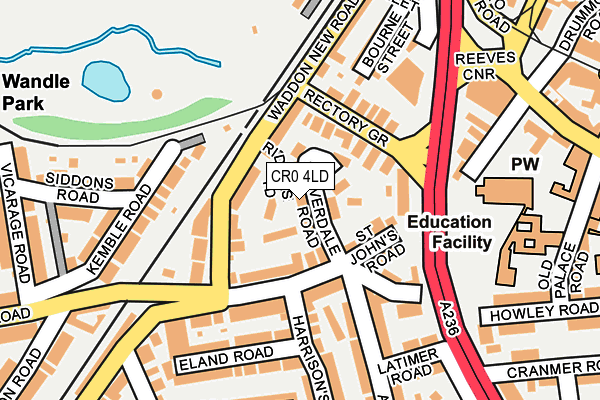 CR0 4LD map - OS OpenMap – Local (Ordnance Survey)