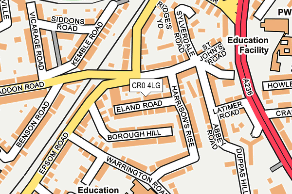 CR0 4LG map - OS OpenMap – Local (Ordnance Survey)