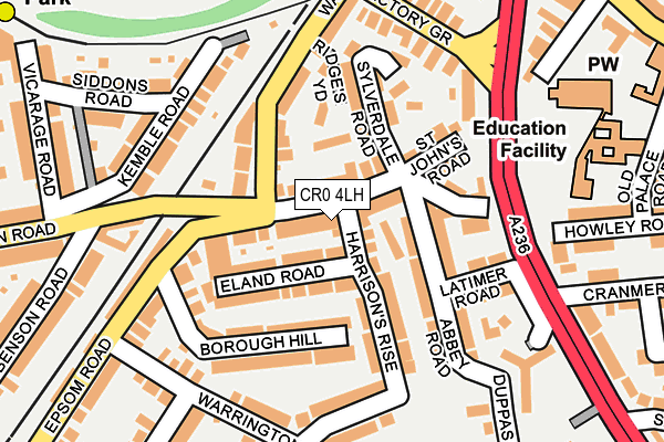 CR0 4LH map - OS OpenMap – Local (Ordnance Survey)