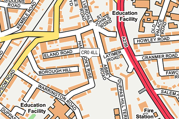 CR0 4LL map - OS OpenMap – Local (Ordnance Survey)