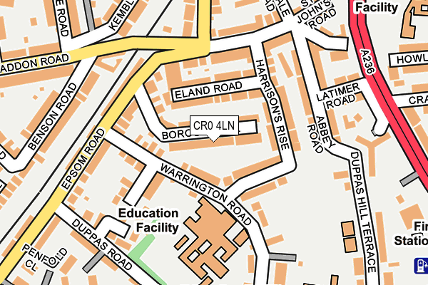 CR0 4LN map - OS OpenMap – Local (Ordnance Survey)