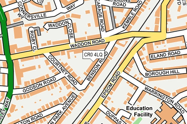 CR0 4LQ map - OS OpenMap – Local (Ordnance Survey)