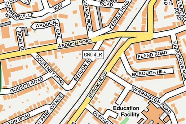 CR0 4LR map - OS OpenMap – Local (Ordnance Survey)