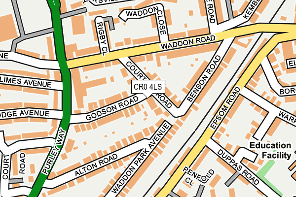 CR0 4LS map - OS OpenMap – Local (Ordnance Survey)