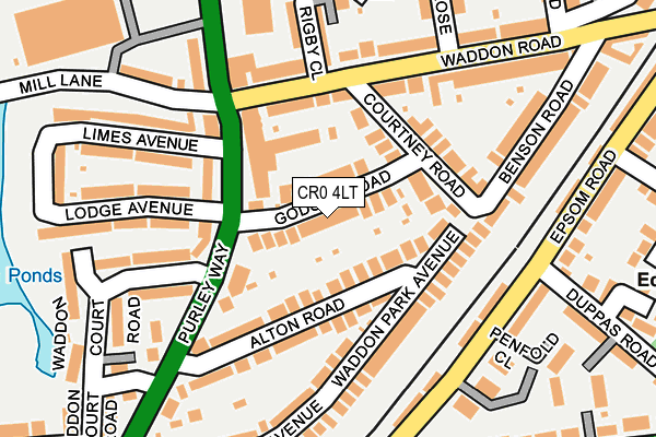 CR0 4LT map - OS OpenMap – Local (Ordnance Survey)