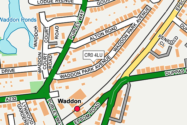 CR0 4LU map - OS OpenMap – Local (Ordnance Survey)