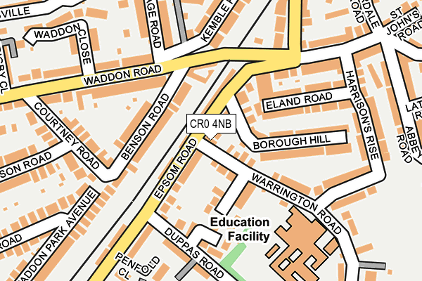 CR0 4NB map - OS OpenMap – Local (Ordnance Survey)