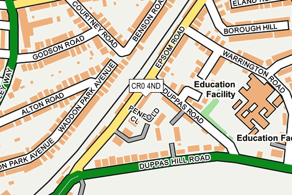 CR0 4ND map - OS OpenMap – Local (Ordnance Survey)