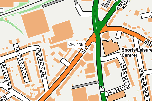 CR0 4NE map - OS OpenMap – Local (Ordnance Survey)