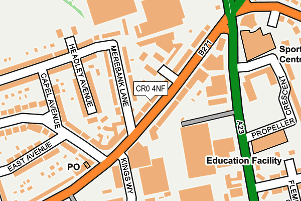 CR0 4NF map - OS OpenMap – Local (Ordnance Survey)