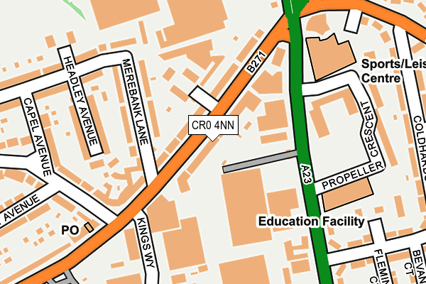 CR0 4NN map - OS OpenMap – Local (Ordnance Survey)