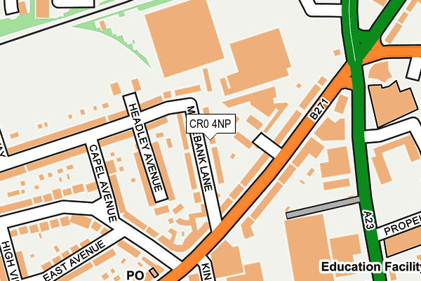 CR0 4NP map - OS OpenMap – Local (Ordnance Survey)