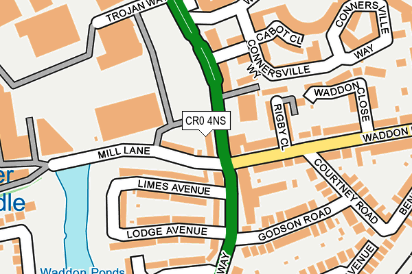 CR0 4NS map - OS OpenMap – Local (Ordnance Survey)