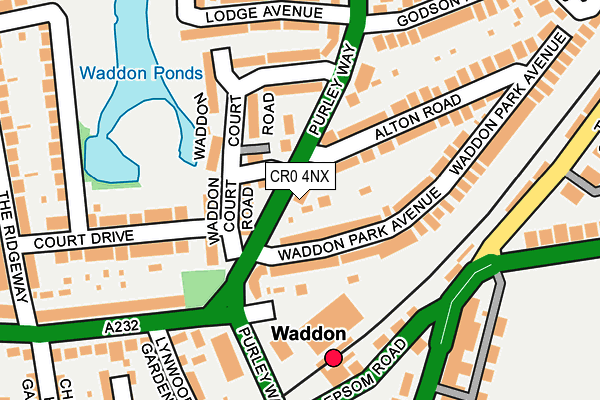 CR0 4NX map - OS OpenMap – Local (Ordnance Survey)