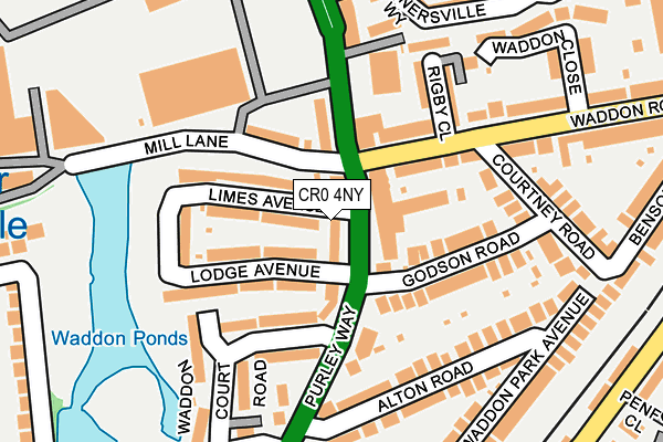 CR0 4NY map - OS OpenMap – Local (Ordnance Survey)