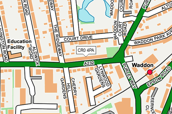 CR0 4PA map - OS OpenMap – Local (Ordnance Survey)