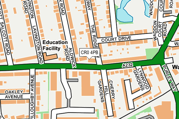 CR0 4PB map - OS OpenMap – Local (Ordnance Survey)