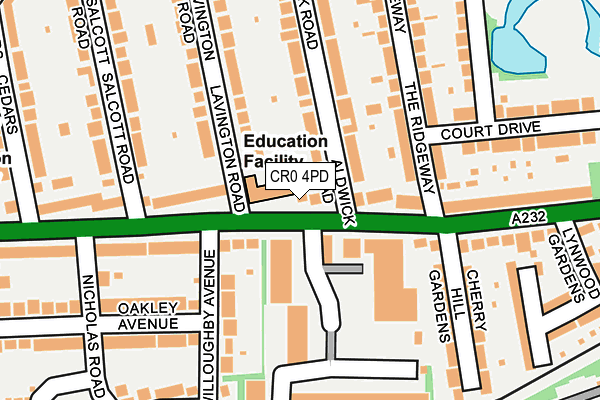 CR0 4PD map - OS OpenMap – Local (Ordnance Survey)