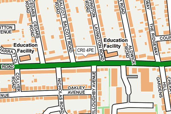 CR0 4PE map - OS OpenMap – Local (Ordnance Survey)