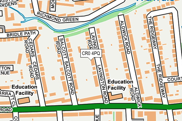 CR0 4PQ map - OS OpenMap – Local (Ordnance Survey)