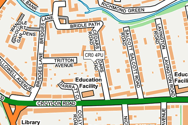 CR0 4PU map - OS OpenMap – Local (Ordnance Survey)