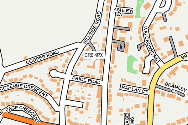 CR0 4PX map - OS OpenMap – Local (Ordnance Survey)