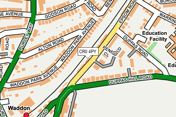 CR0 4PY map - OS OpenMap – Local (Ordnance Survey)