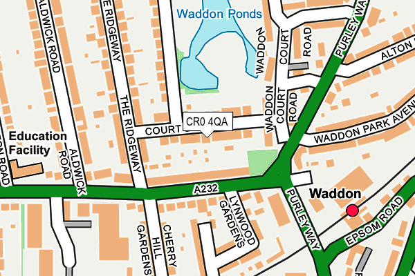 CR0 4QA map - OS OpenMap – Local (Ordnance Survey)