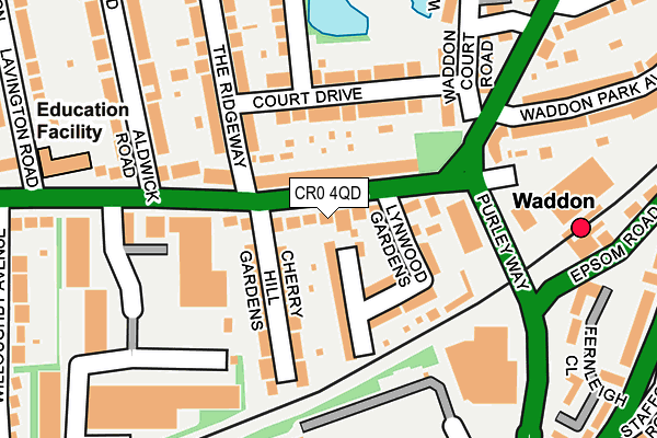 CR0 4QD map - OS OpenMap – Local (Ordnance Survey)