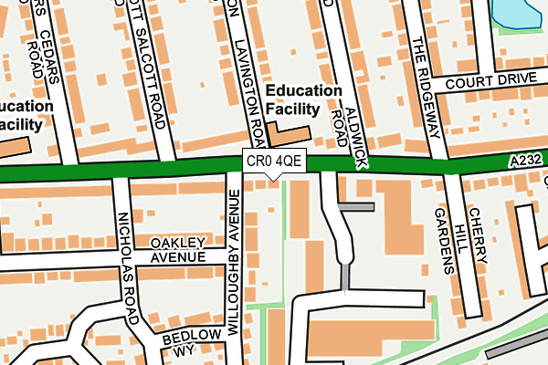 CR0 4QE map - OS OpenMap – Local (Ordnance Survey)