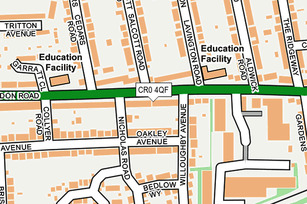 CR0 4QF map - OS OpenMap – Local (Ordnance Survey)