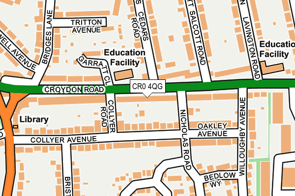 CR0 4QG map - OS OpenMap – Local (Ordnance Survey)