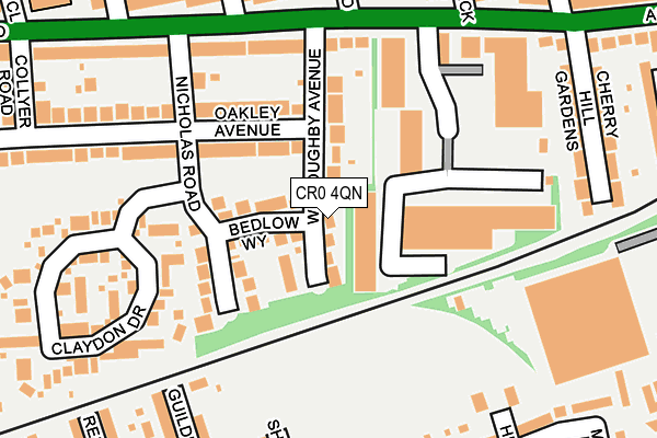 CR0 4QN map - OS OpenMap – Local (Ordnance Survey)