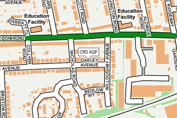 CR0 4QP map - OS OpenMap – Local (Ordnance Survey)