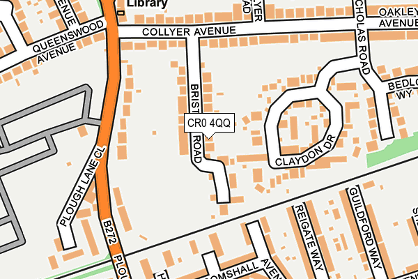 CR0 4QQ map - OS OpenMap – Local (Ordnance Survey)