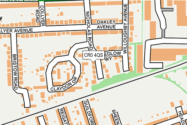 CR0 4QS map - OS OpenMap – Local (Ordnance Survey)