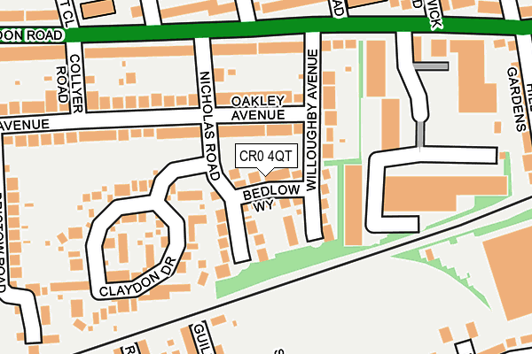 CR0 4QT map - OS OpenMap – Local (Ordnance Survey)