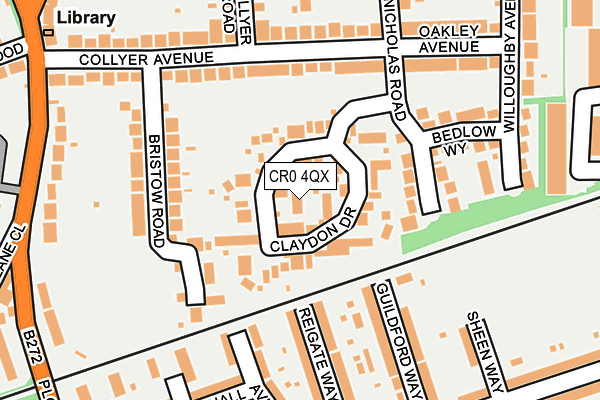 CR0 4QX map - OS OpenMap – Local (Ordnance Survey)