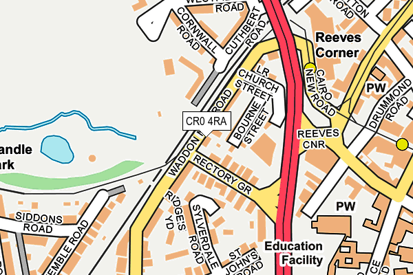 CR0 4RA map - OS OpenMap – Local (Ordnance Survey)