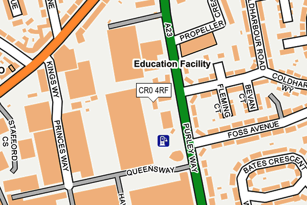 CR0 4RF map - OS OpenMap – Local (Ordnance Survey)