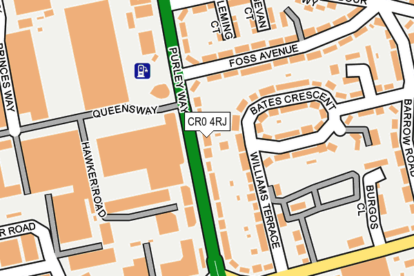 CR0 4RJ map - OS OpenMap – Local (Ordnance Survey)