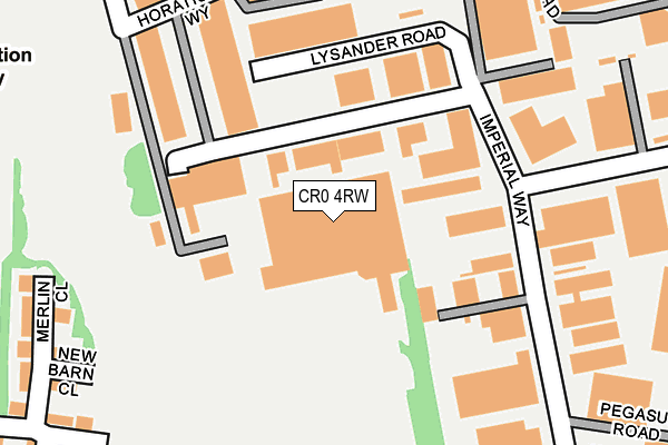 CR0 4RW map - OS OpenMap – Local (Ordnance Survey)